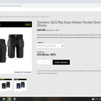 Snickers 3023 Rip Stop Holster Pocket Shorts размер 54 / L - XL къси работни панталони W4-5, снимка 3 - Къси панталони - 42238795