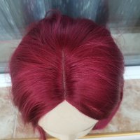 Нова  права червена перука БОБ без бретон - 35см- мод.96, снимка 9 - Аксесоари за коса - 23030464