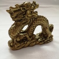 Сувенир малка статуетка китайски дракон в бронзов цвят , снимка 9 - Статуетки - 44466388