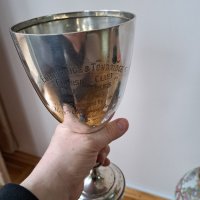 Английска сребърна чаша  сребърен бокал, снимка 7 - Антикварни и старинни предмети - 39969142