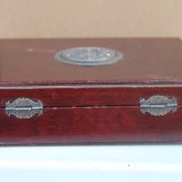 Дървена кутия за бижута със сребърен обков, снимка 6 - Антикварни и старинни предмети - 42234502
