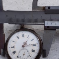 Часовник сребърен джобен с позлата - Работи, снимка 7 - Антикварни и старинни предмети - 35881593