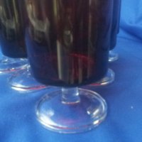 Червени, прозрачни чаши, прозрачно бяло столче за алкохол 6 бр, снимка 10 - Чаши - 38726340