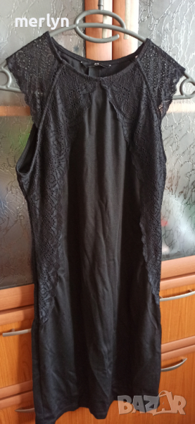 Къса черна рокля с дантела H&M, снимка 1