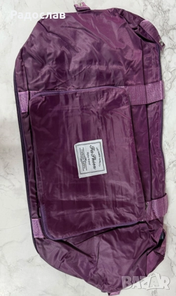 женска Чанта с уголемяващо се дъно с цип ., снимка 1