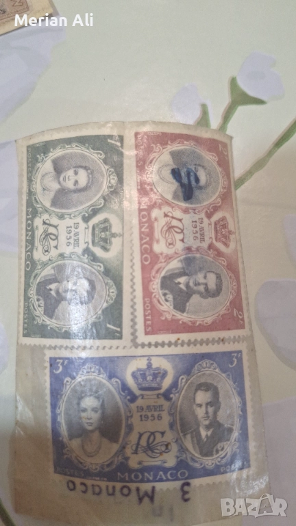 Картичка 1956г.Монако Грейс Кели-Принц Рение 3, снимка 1