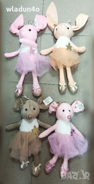 Готини плюшени мишлета,зайчета с рокля-13лв, снимка 1