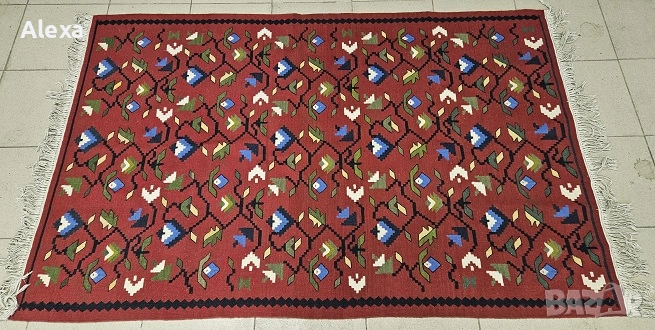 Чипровски килим Пролетна лоза 121 х 197 см ръчно тъкан вълна, снимка 1