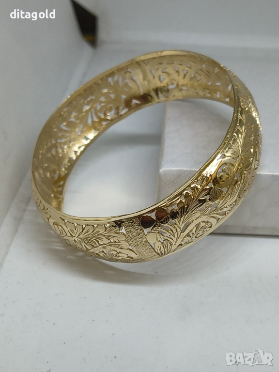 Масивна 14К златна гривна класически модел, нова, 35 гр, снимка 1