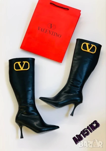 ботуши на ток valentino garavani от естествена кожа , снимка 1