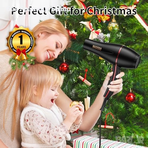 Нов Мощен сешоар за бързо сушене 2200W йонна и керамична технология с 3 накрайника за жени коса , снимка 1