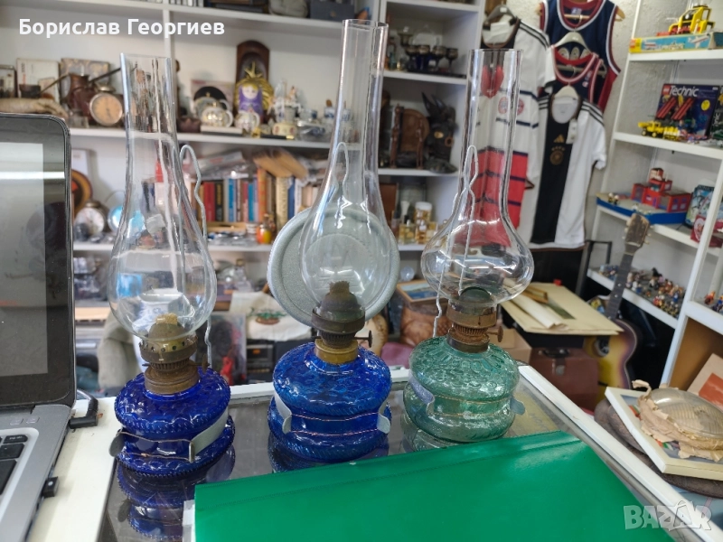 Стара газена лампа три броя, снимка 1