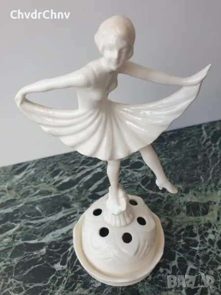 Goebel статуетка 23см/1930те/стара Гьобел немска порцеланова фигура на балерина, снимка 1