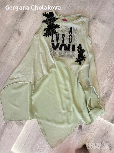 Туника в зелено и черно , снимка 1