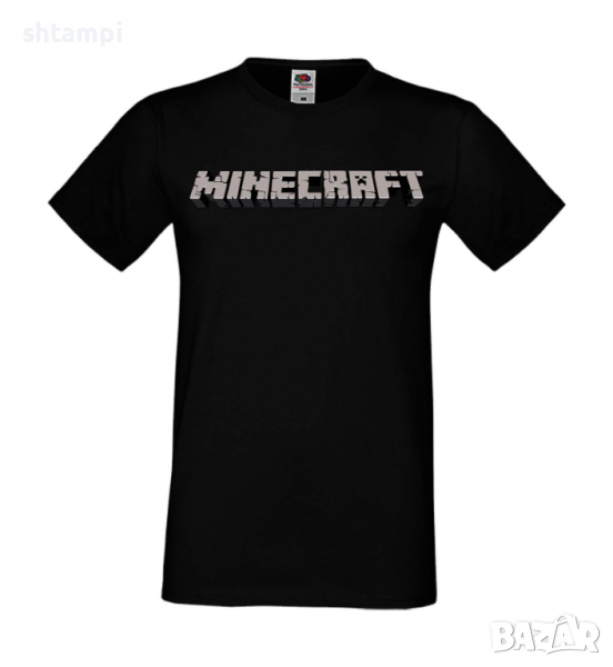 Мъжка тениска майнкрафт Minecraft Logo 2,Minecraft,Игра,Забавление,подарък,Изненада,Рожден Ден., снимка 1