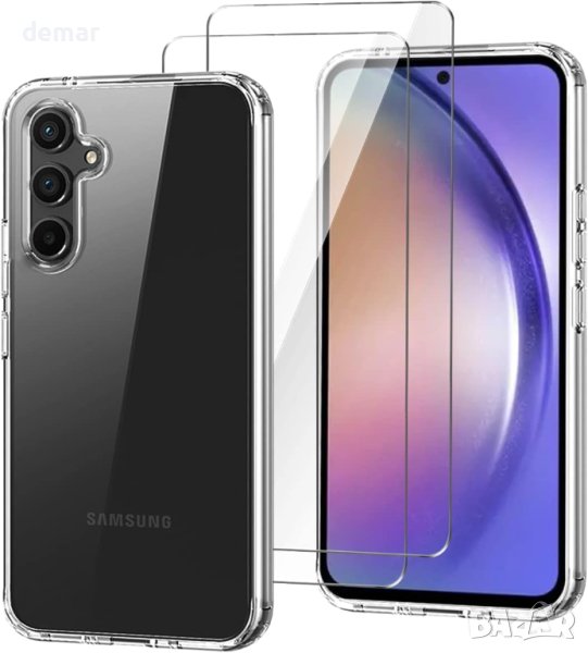 Калъф Deendr за Samsung Galaxy A54 5G 6.40", с 2 протектора за екран от закалено стъкло - прозрачен, снимка 1