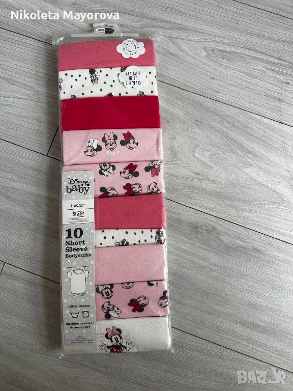 10бр бодита с къс ръкав 0-3м за момиче, снимка 1
