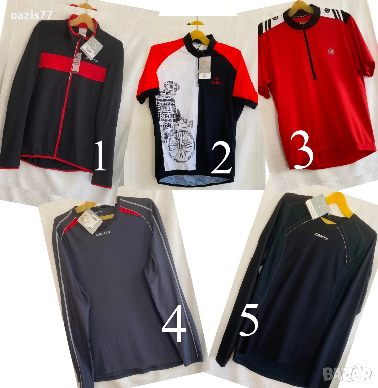 Джърси за колоездене, Спортна блуза за бягане и Термобельо. Нови. Размерите са в неопънато състояние, снимка 1