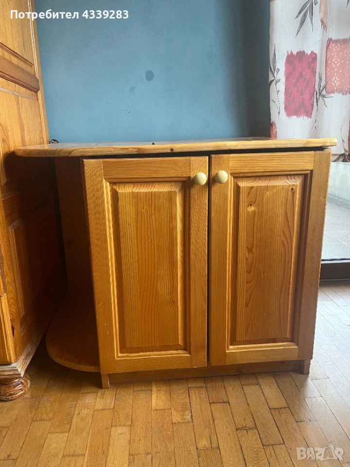 Шкаф чам с място за хладилник бар, снимка 1