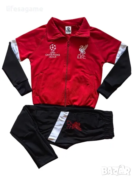 Детски футболен анцуг Ливърпул детски екип с дълъг ръкав Liverpool комплект, снимка 1
