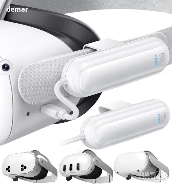 YUANHOT 2 броя батерии за Meta Quest 3S/3/2, 20000mWh 18W, снимка 1