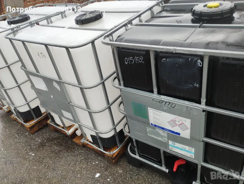 IBC бидони - 1000 л. за съхранение на течности, снимка 1