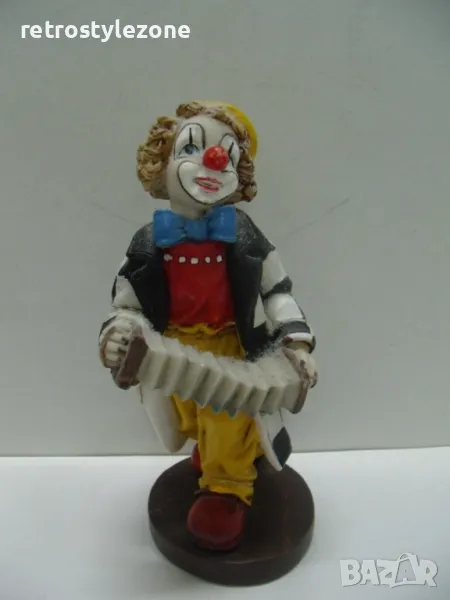 № 7777 стара фигура - клоун   - размер - височина 15,5  , основа 6,5 см  - синтетика , снимка 1