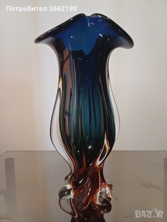 Голяма кристална ваза Бохемия, снимка 1