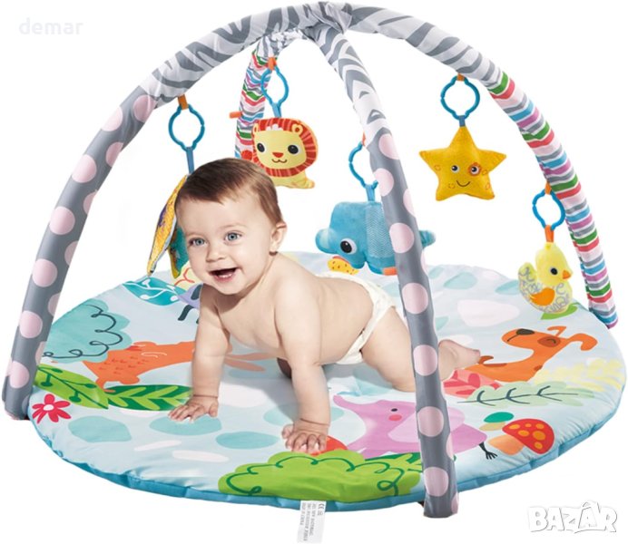 WALLE Бебешка подложка за игра, 5 висящи звукови играчки, снимка 1