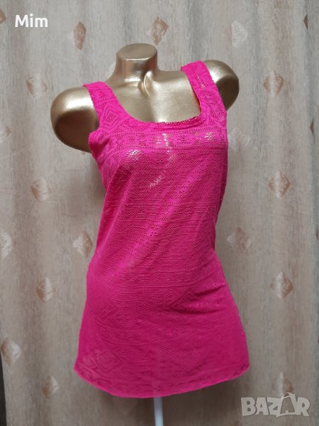 М Наситено розова, еластична рокля на фигури , снимка 1
