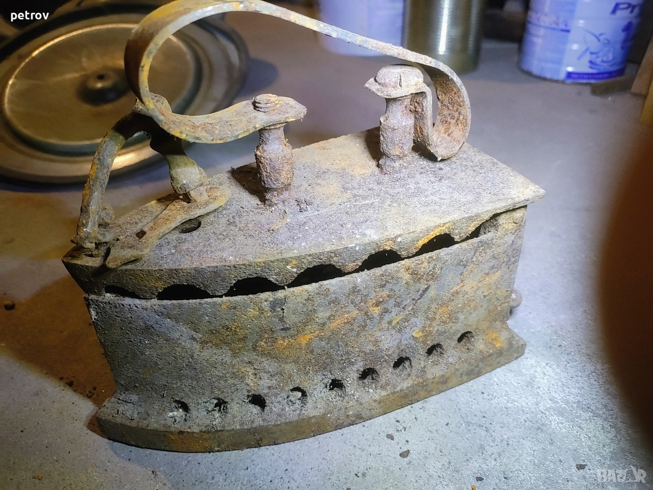 Стара чугунена ютия., снимка 1