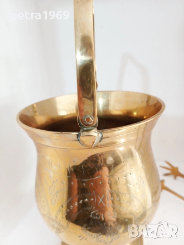 Голям орнаментиран съд, кофа за лед със щипка и цедка, E.P.N.S., снимка 10 - Други - 51953950