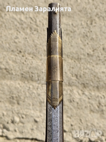 Автентична кремъчна дамаскова пушка, снимка 10 - Антикварни и старинни предмети - 52891453