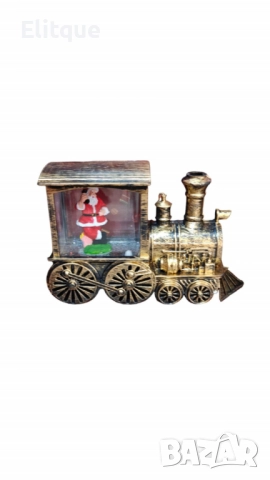 Коледна декорация - светещ ретро влак със снежинки, снимка 3 - Други стоки за дома - 52831210