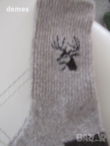 Машинно плетени чорапи от органична 100 % вълна размер 40-42, снимка 4 - Мъжки чорапи - 52457690