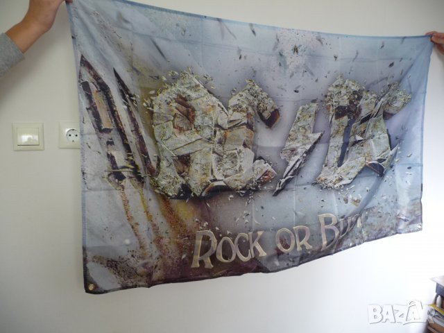 AC/DC Rock or Bust хеви метъл флаг постер рок Ей Си Ди Си знаме, снимка 2 - Други стоки за дома - 39215493