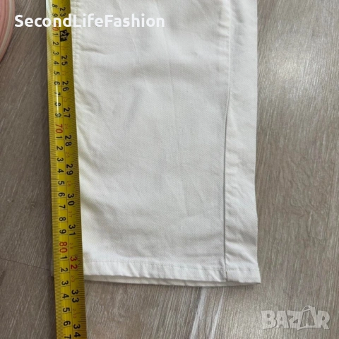 Дамски панталон Massimo Dutti слим бял размер 30, снимка 5 - Панталони - 53107189