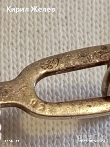 ВИНТИДЖ СРЕБЪРНО КОПЧЕ за РЪКАВЕЛИ с ЦВЕТЕН СЕДЕФ ЮВЕЛИРНА ИЗРАБОТКА 34019, снимка 8 - Други ценни предмети - 52855284