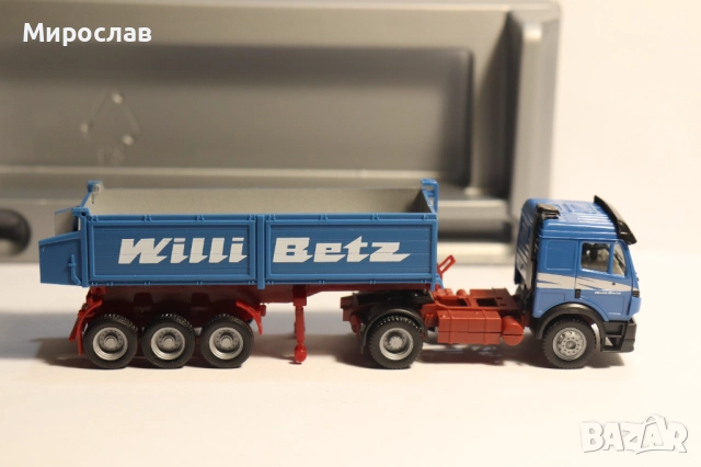 HERPA 1:87 H0 MERCEDES WILLI BETZ ГОНДОЛА САМОСВАЛ КАМИОН, снимка 7 - Колекции - 52966680