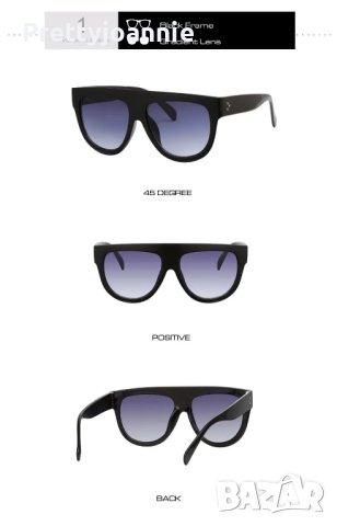 Черни дамски слънчеви очила, снимка 3 - Слънчеви и диоптрични очила - 40751500