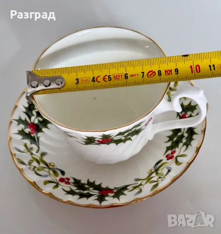 Коледен сет за чай чашка с чинийка, снимка 10 - Чаши - 48344310
