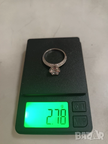 Сребърен пръстен с цирконий, проба 925, НОВ, размер 6, размер 7, снимка 2 - Пръстени - 51502730
