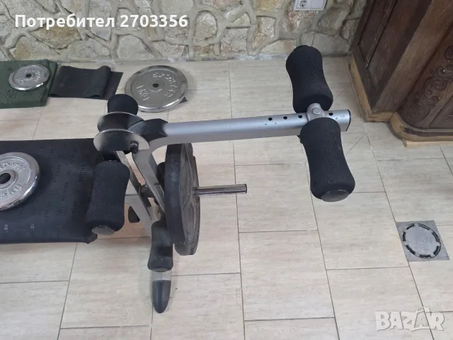 Kettler/Дължина на лоста 215 см /тежести2×15,2×10,2×5,2×2.5..+15 за крака , снимка 4 - Фитнес уреди - 56016444
