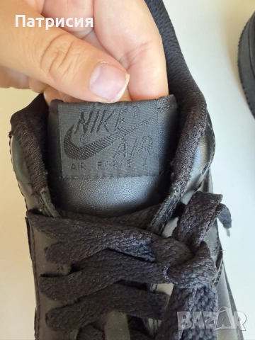 Черни мъжки сникърси маратонки Nike Air Force 1 Low ниски кецове, размер 45, черен цвят, black, AF1, снимка 5 - Кецове - 56043272
