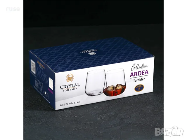 НОВИ! Чаши за уиски 6 броя Bohemia Ardea 320 мл, снимка 4 - Чаши - 50317863