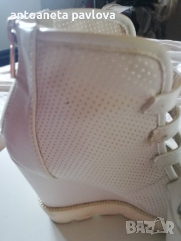 Бели сандали на платформа , снимка 3 - Сандали - 41654905