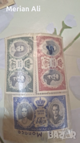 Картичка 1956г.Монако Грейс Кели-Принц Рение 3