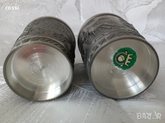 Vintage. Не използвани. Две немски чаши от калай. Серия Lindenwirthin. чаша, снимка 6 - Антикварни и старинни предмети - 48492029