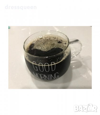 2913 Стъклена чаша 400 мл Good Morning, снимка 8 - Чаши - 34265746