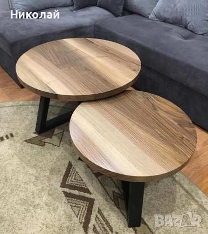 холна маса от масив и желязо , снимка 15 - Маси - 53641072